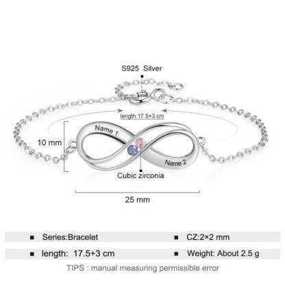 925 Sterling Silver Personalized Bracelet Stylish Accessory for Women - Personalized Jewel