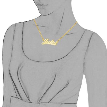 925 Sterling Silver Personalized Custom Nameplate Pendant Necklace, Beautiful Gift for Women - Personalized Jewel