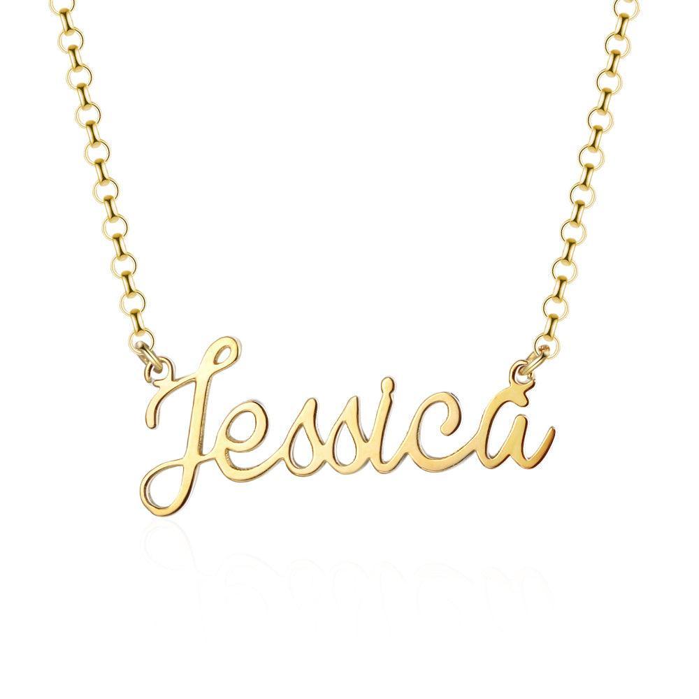 925 Sterling Silver Personalized Custom Nameplate Pendant Necklace, Beautiful Gift for Women - Personalized Jewel