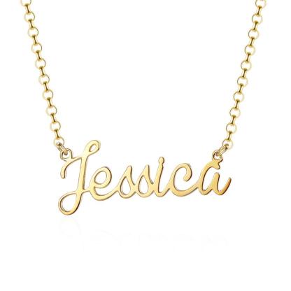 925 Sterling Silver Personalized Custom Nameplate Pendant Necklace, Beautiful Gift for Women - Personalized Jewel