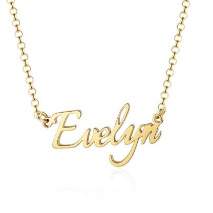 925 Sterling Silver Personalized Custom Nameplate Pendant Necklace, Beautiful Gift for Women - Personalized Jewel