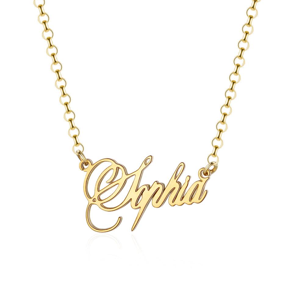 925 Sterling Silver Personalized Custom Nameplate Pendant Necklace, Beautiful Gift for Women - Personalized Jewel