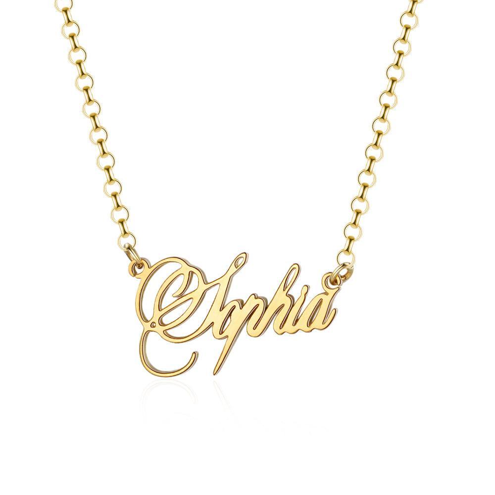 925 Sterling Silver Personalized Custom Nameplate Pendant Necklace, Beautiful Gift for Women - Personalized Jewel