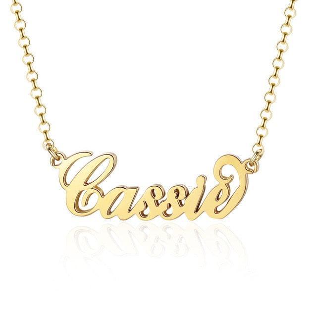 925 Sterling Silver Personalized Custom Nameplate Pendant Necklace, Beautiful Gift for Women - Personalized Jewel
