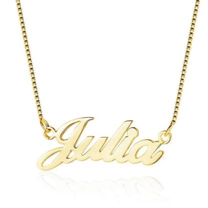 925 Sterling Silver Personalized Custom Nameplate Pendant Necklace, Beautiful Gift for Women - Personalized Jewel