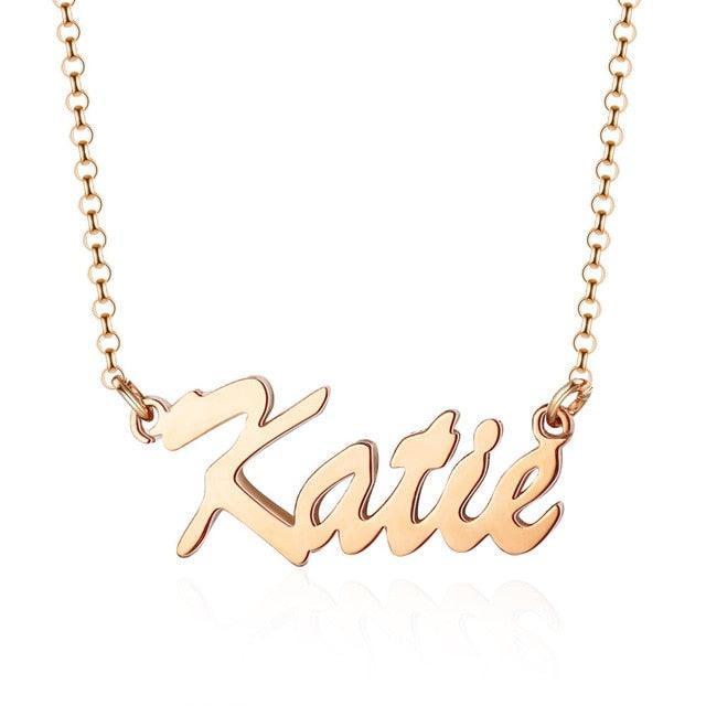 925 Sterling Silver Personalized Custom Nameplate Pendant Necklace, Beautiful Gift for Women - Personalized Jewel
