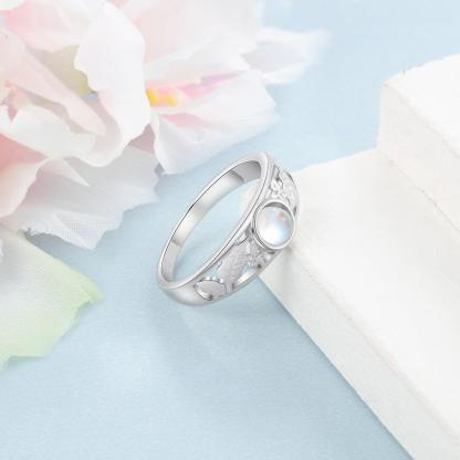 925 Sterling Silver Promise Ring, Flower Leaf Wedding Ring - Fashion Jewelry Collection Band - Perfect Choice For Women Of All Ages - Personalized Jewel