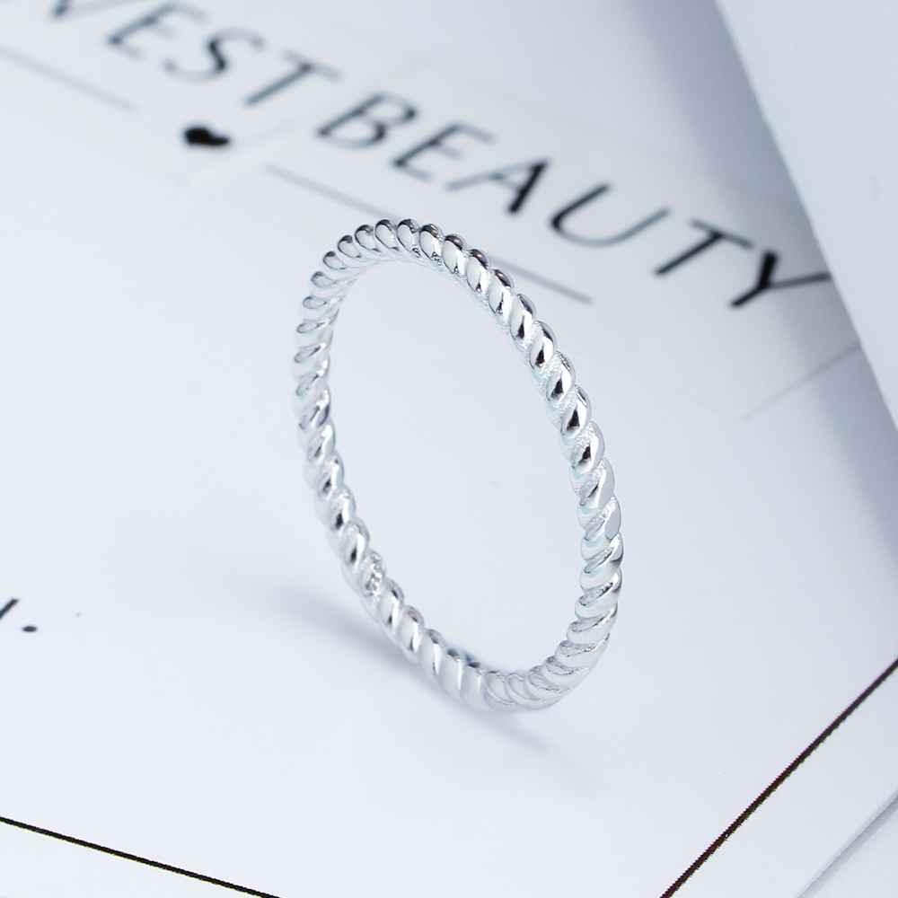925 Sterling Silver Rope Shape Rings for Women, Fashion Jewelry – Anniversary & Engagement Gift - Personalized Jewel