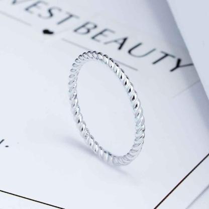 925 Sterling Silver Rope Shape Rings for Women, Fashion Jewelry – Anniversary & Engagement Gift - Personalized Jewel