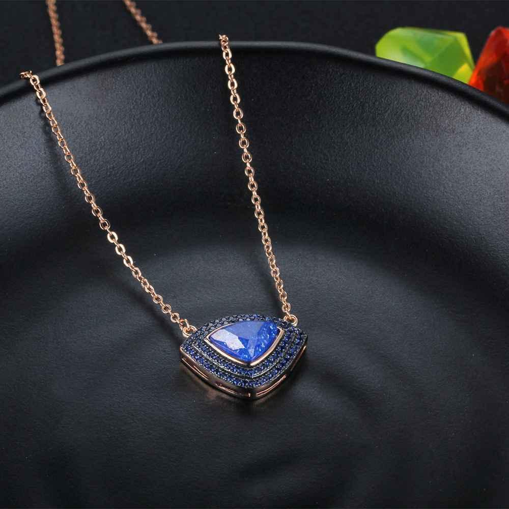 925 Sterling Silver Rose Gold Color Necklaces Cubic Zirconia Pendants For Women Lady Jewelry Trendy Choker - Personalized Jewel