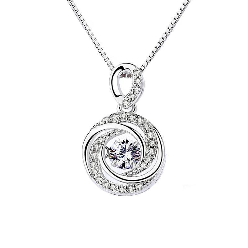 925 Sterling Silver Trendy Vortex Shape Pendant Necklaces, Fashion Jewelry for Women - Personalized Jewel