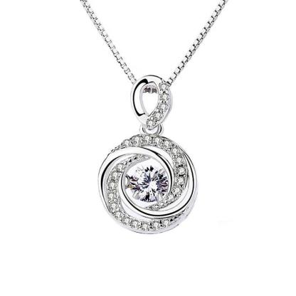 925 Sterling Silver Trendy Vortex Shape Pendant Necklaces, Fashion Jewelry for Women - Personalized Jewel