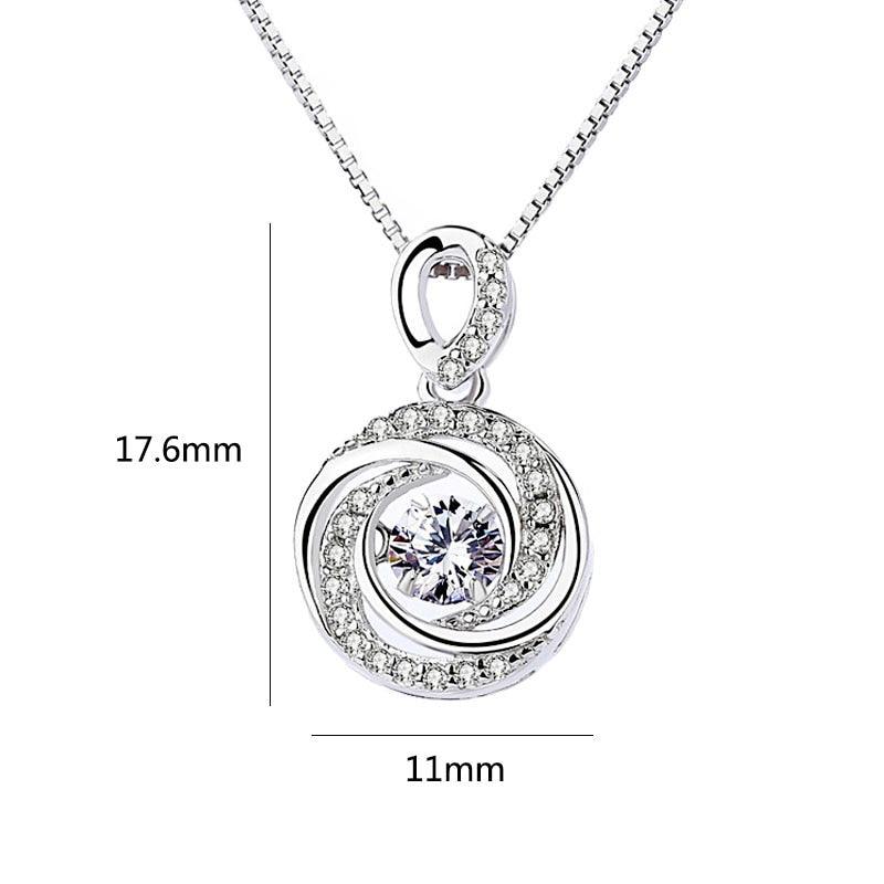 925 Sterling Silver Trendy Vortex Shape Pendant Necklaces, Fashion Jewelry for Women - Personalized Jewel