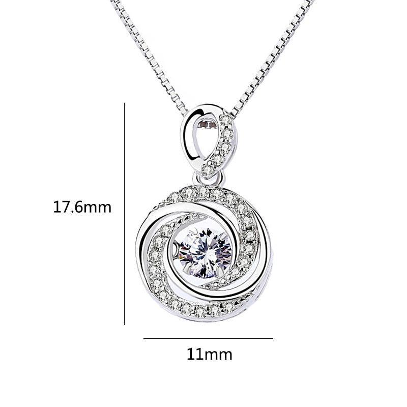 925 Sterling Silver Trendy Vortex Shape Pendant Necklaces, Fashion Jewelry for Women - Personalized Jewel