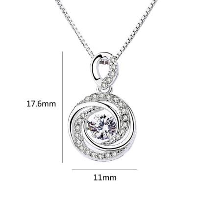 925 Sterling Silver Trendy Vortex Shape Pendant Necklaces, Fashion Jewelry for Women - Personalized Jewel