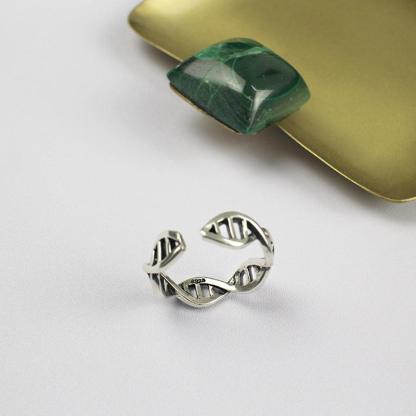925 Sterling Silver Unique Wave Open Cuff Adjustable Rings Fashion, Jewelry Gift for Women - Personalized Jewel
