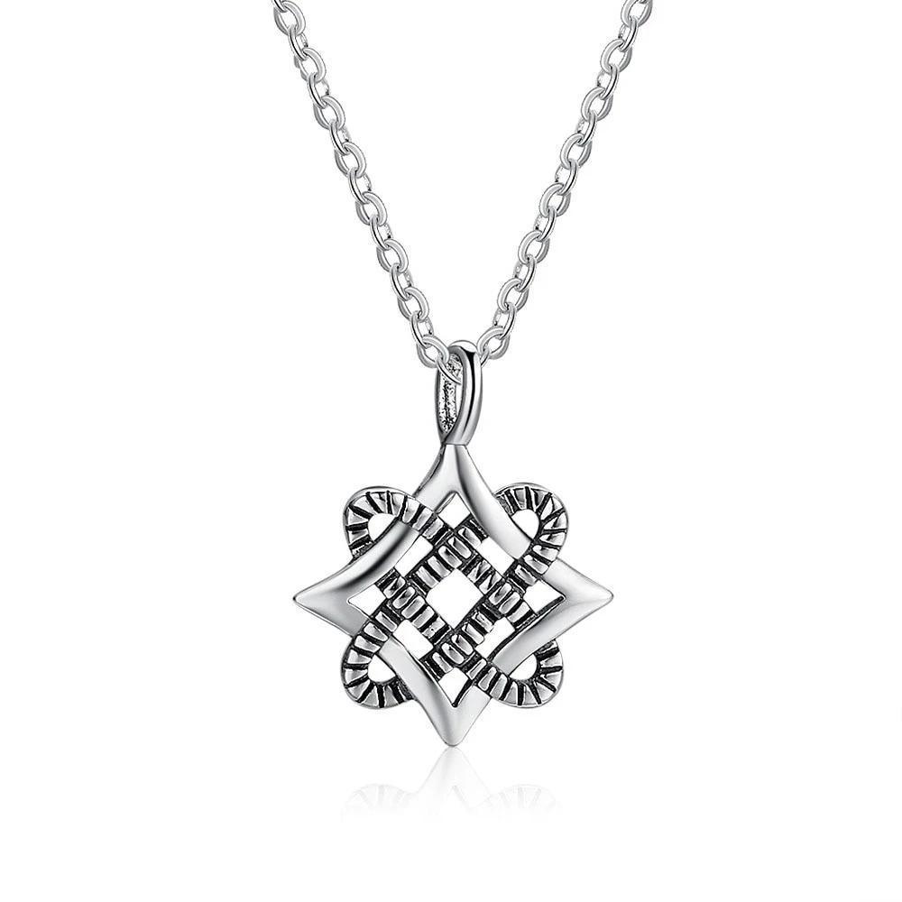 925 Sterling Silver Vintage Art Design Pendant Necklace, Fashion Party Jewelry for Women - Personalized Jewel