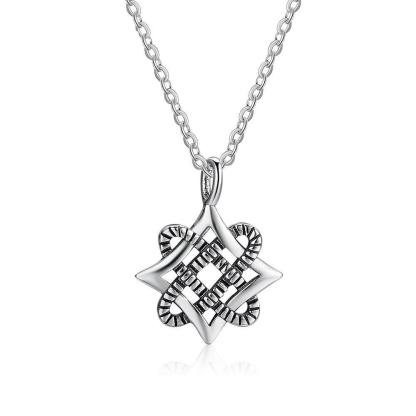 925 Sterling Silver Vintage Art Design Pendant Necklace, Fashion Party Jewelry for Women - Personalized Jewel