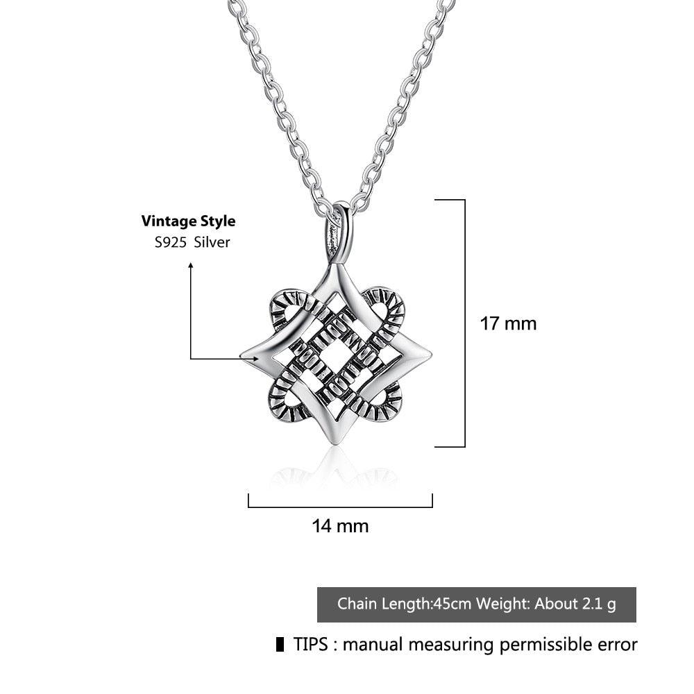 925 Sterling Silver Vintage Art Design Pendant Necklace, Fashion Party Jewelry for Women - Personalized Jewel