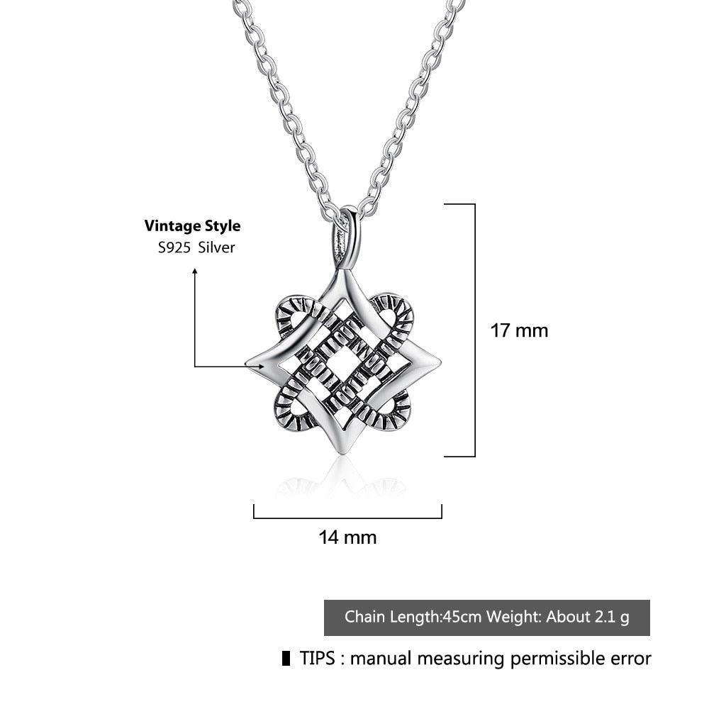 925 Sterling Silver Vintage Art Design Pendant Necklace, Fashion Party Jewelry for Women - Personalized Jewel