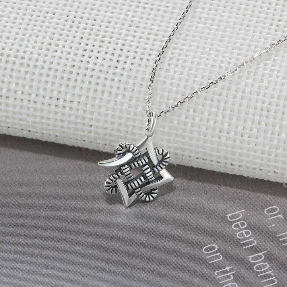 925 Sterling Silver Vintage Art Design Pendant Necklace, Fashion Party Jewelry for Women - Personalized Jewel