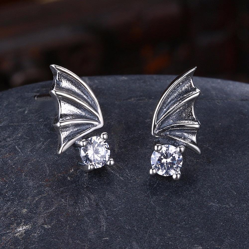 925 Sterling Silver Vintage Wing Design Earrings For Women - Personalized Jewel