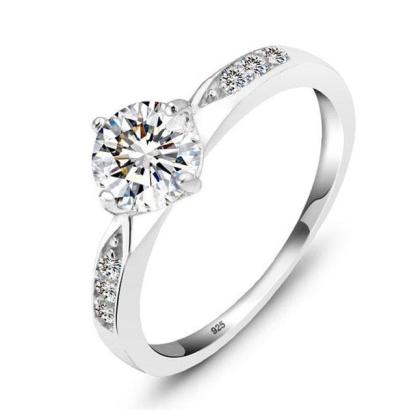 925 Sterling Silver Wedding Promise Rings for Women – Classic Bridesmaid Gifts - Personalized Jewel