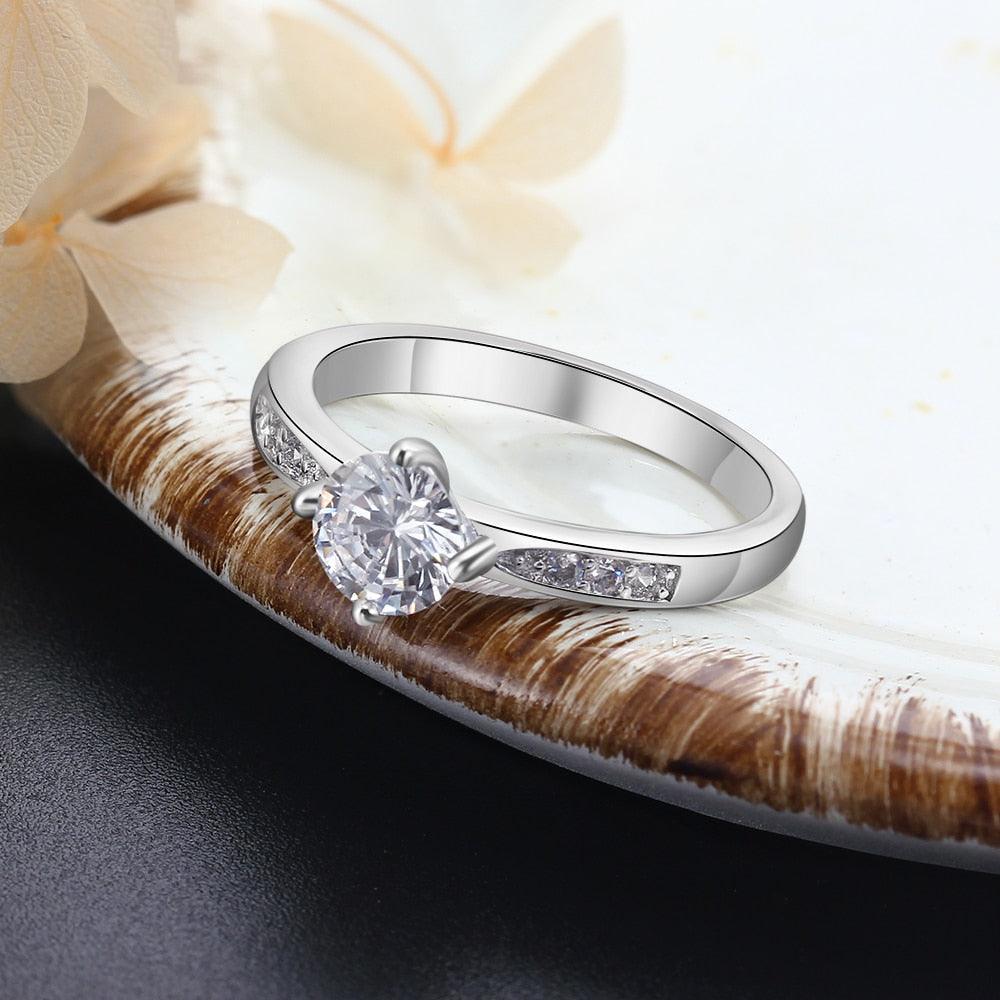 925 Sterling Silver Wedding Promise Rings for Women – Classic Bridesmaid Gifts - Personalized Jewel