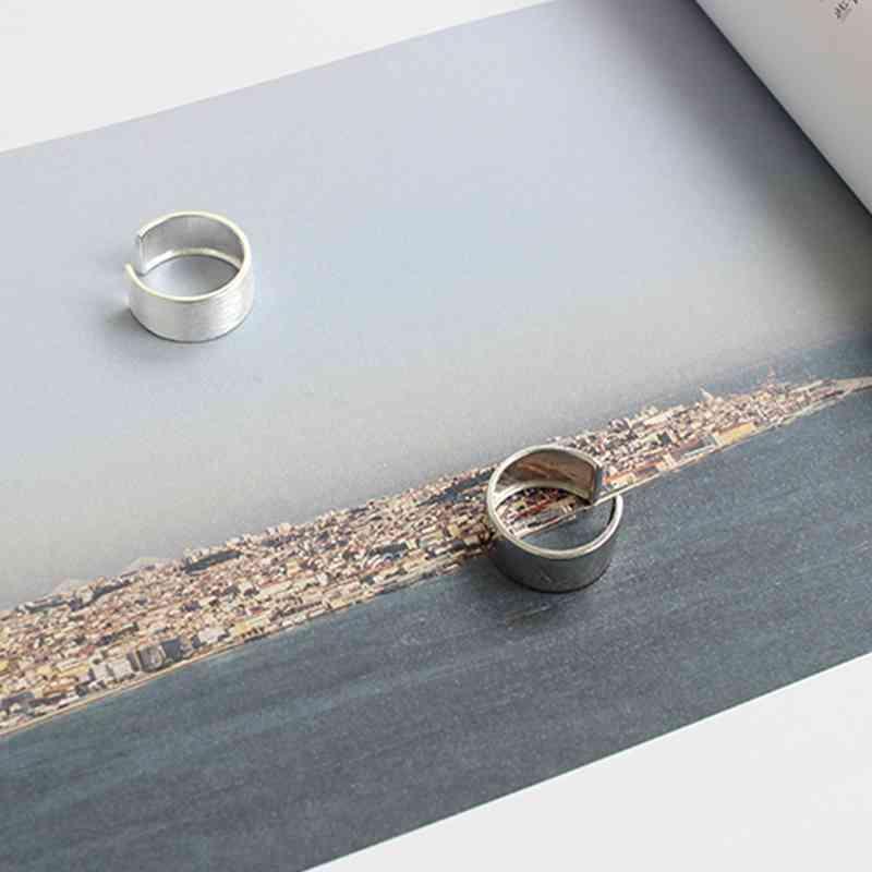 9mm 925 Sterling Silver Open Adjustable Ring, Fashion Jewelry Gift for Women - Personalized Jewel