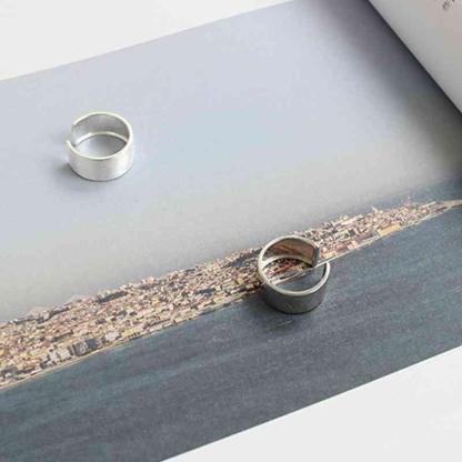 9mm 925 Sterling Silver Open Adjustable Ring, Fashion Jewelry Gift for Women - Personalized Jewel