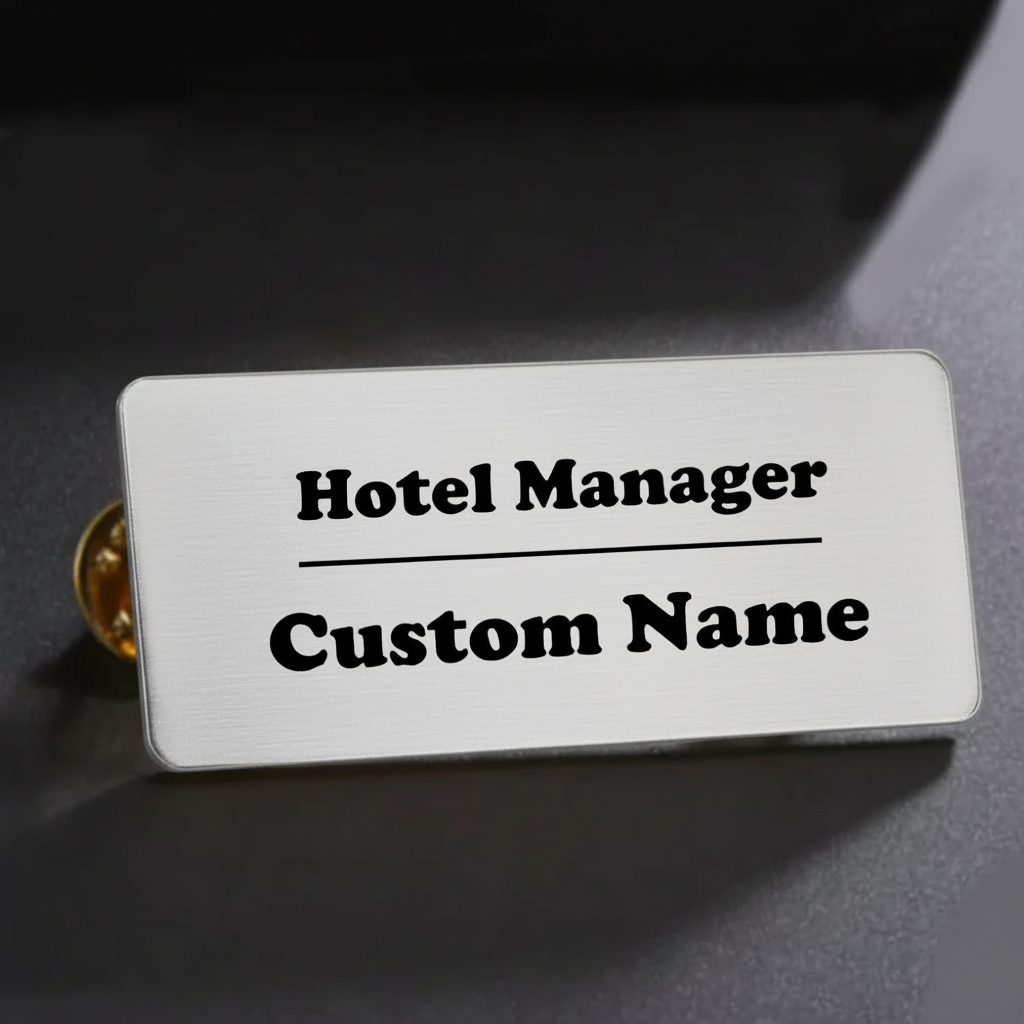 Personalized Name Pin Stainless Steel Letter Brooch