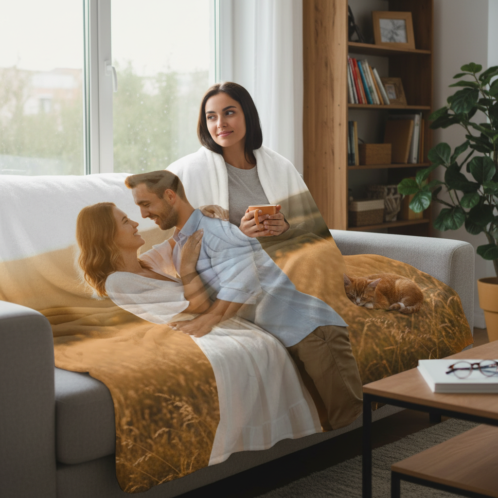 Personalized Flannel Blanket With Custom Photo