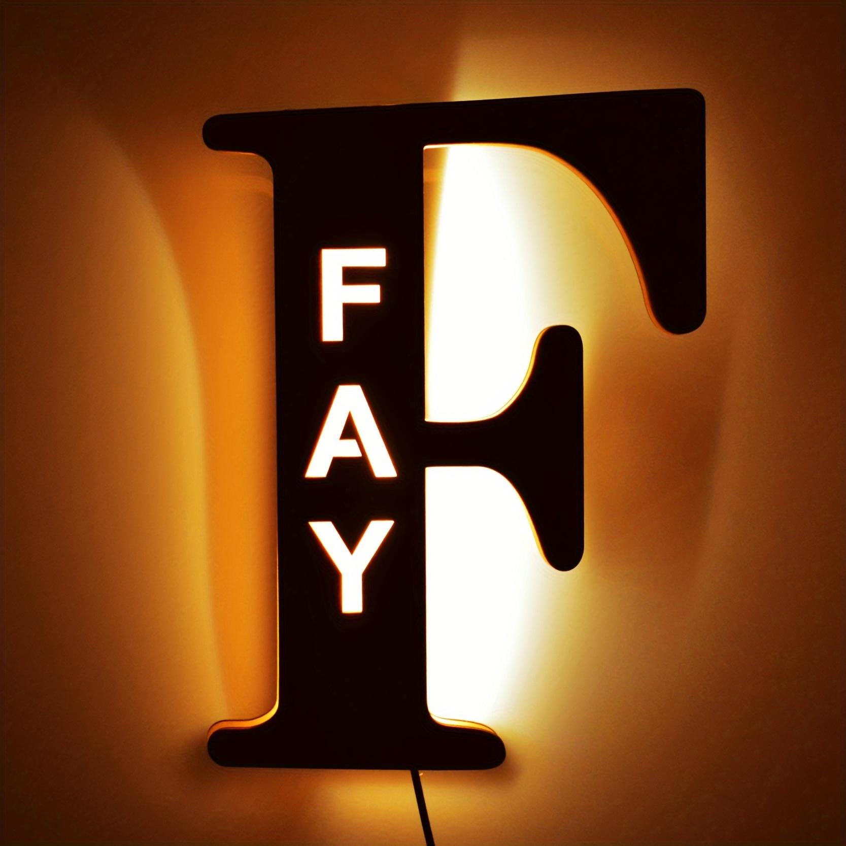 Custom Personalized LED Alphabet Letter Night Light