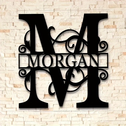 1 Piece Customizable One Alphabet Metal Sign