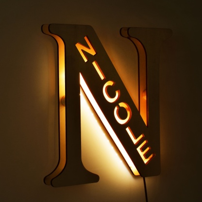 Custom Personalized LED Alphabet Letter Night Light