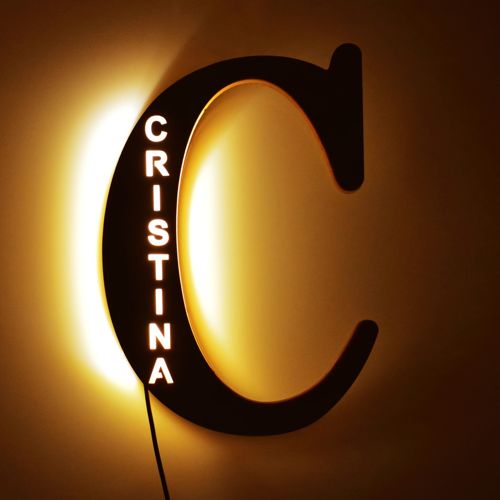 Custom Personalized LED Alphabet Letter Night Light