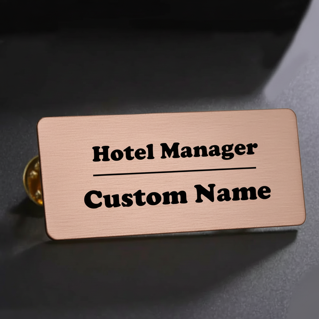 Personalized Name Pin Stainless Steel Letter Brooch