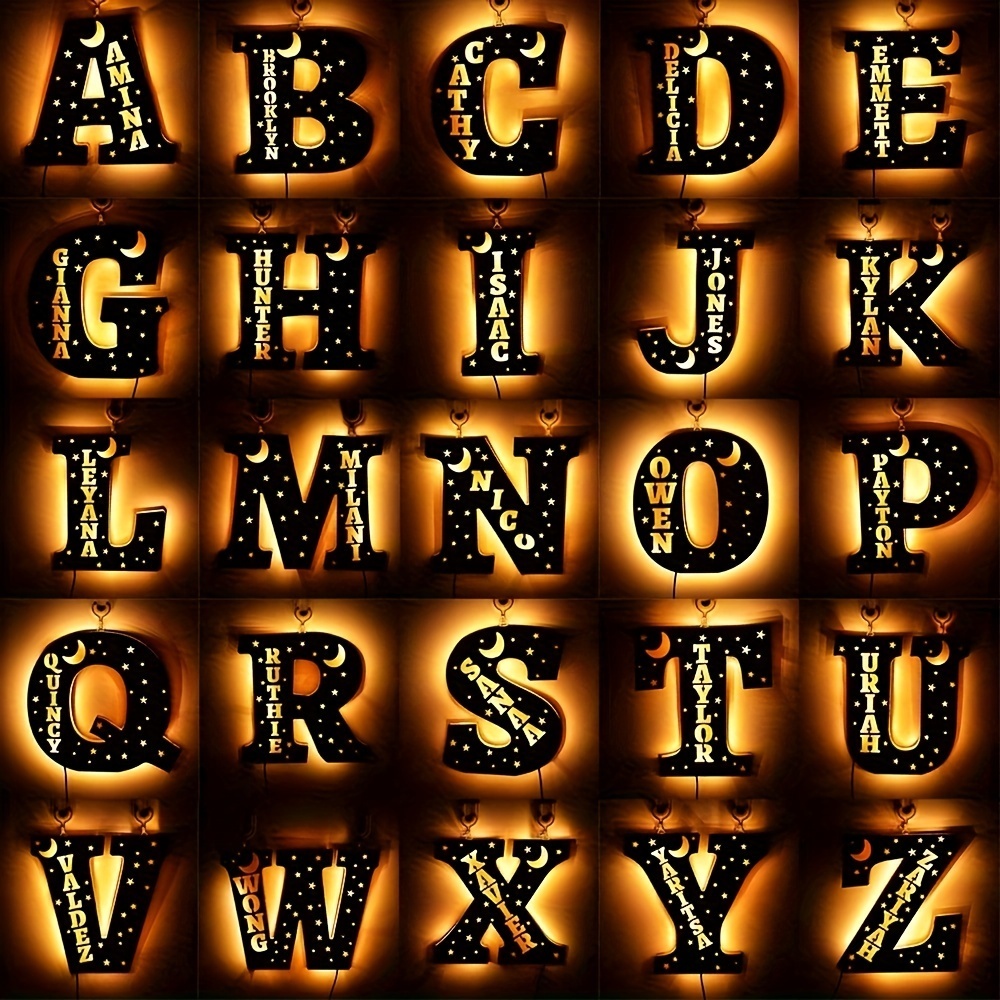 Personalized Alphabet LED Night Light