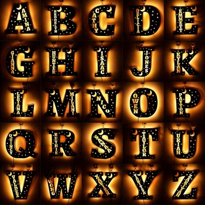 Personalized Alphabet LED Night Light