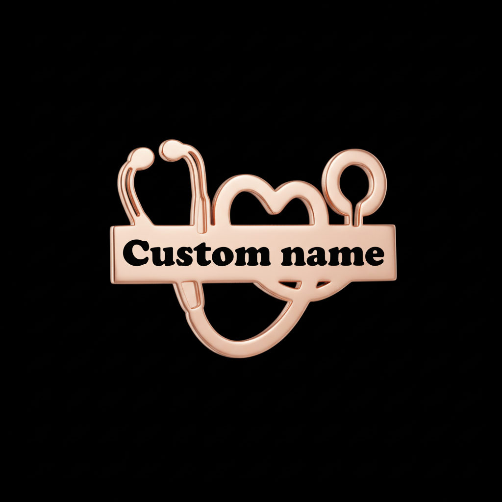 Personalized Name Pin Stainless Steel Letter Brooch