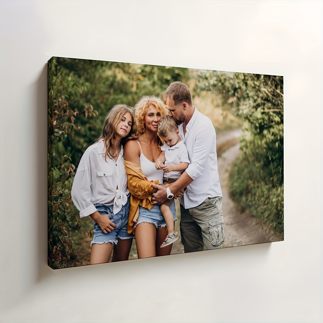 Custom Family Photo 2D Canvas Wall Art For Indoor Home Display