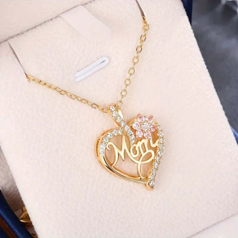 Cordate Pendant Necklace For Mother Day-Personalized Jewels