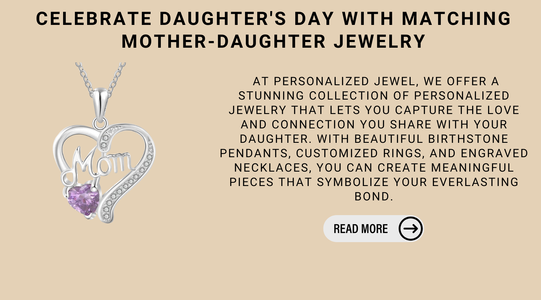 Celebrate Daughter's Day With Matching Mother-Daughter Jewelry-Personalized Jewels