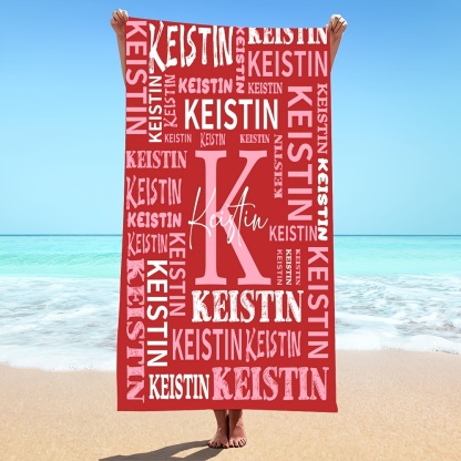 Custom Name Beach Towel