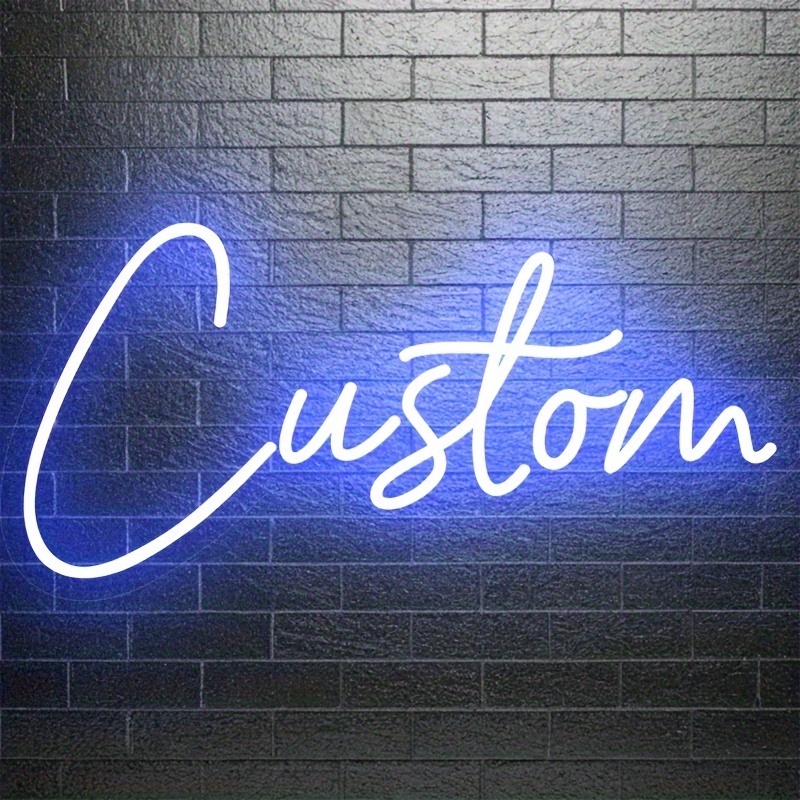 Personalized Adjustable Wall Light With Text And Sign