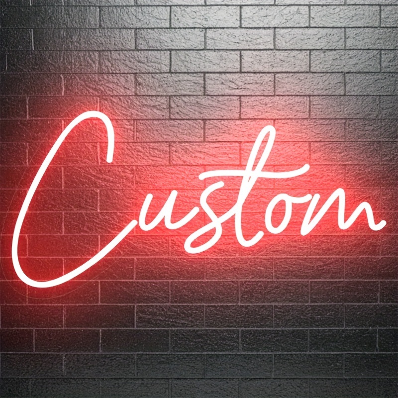 Personalized Adjustable Wall Light With Text And Sign