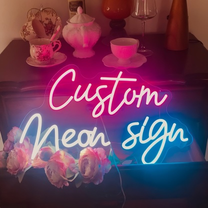 Personalized Adjustable Wall Light With Text And Sign