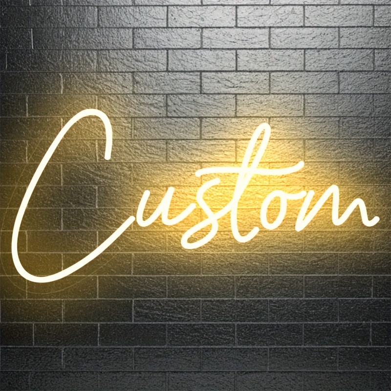Personalized Adjustable Wall Light With Text And Sign