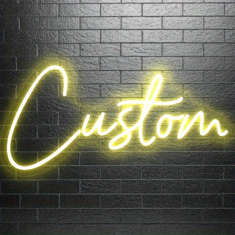 Personalized Adjustable Wall Light With Text And Sign