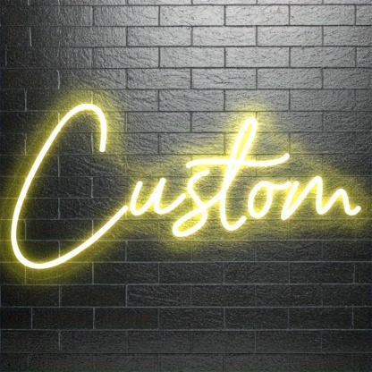 Personalized Adjustable Wall Light With Text And Sign